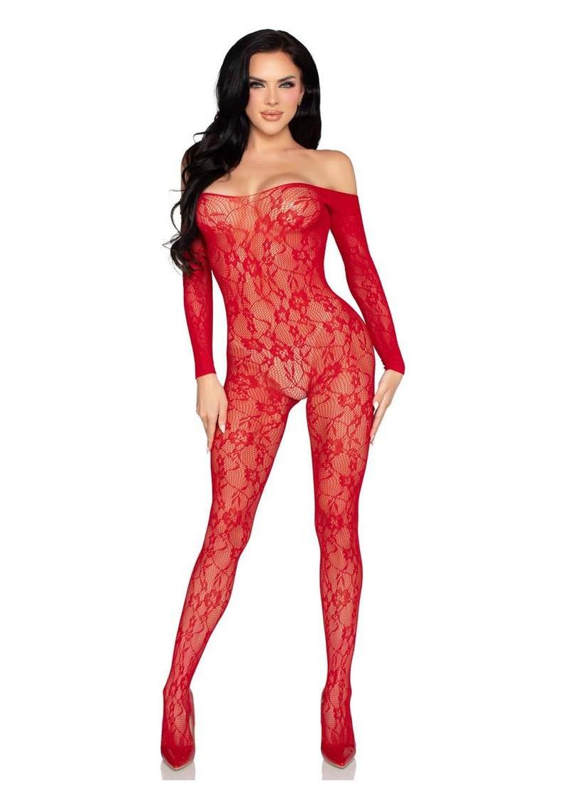 Leg Avenue Lace Lingerie Jumpsuit - Os