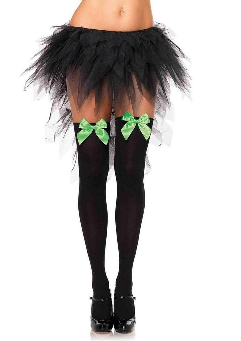 Leg Avenue Nylon Over The Knee with Bow