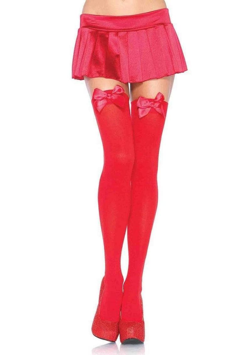 Leg Avenue Nylon Over The Knee with Bow