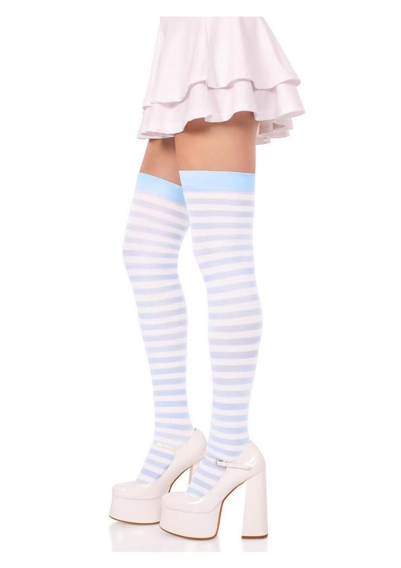 Leg Avenue Nylon Stocking with Stripe