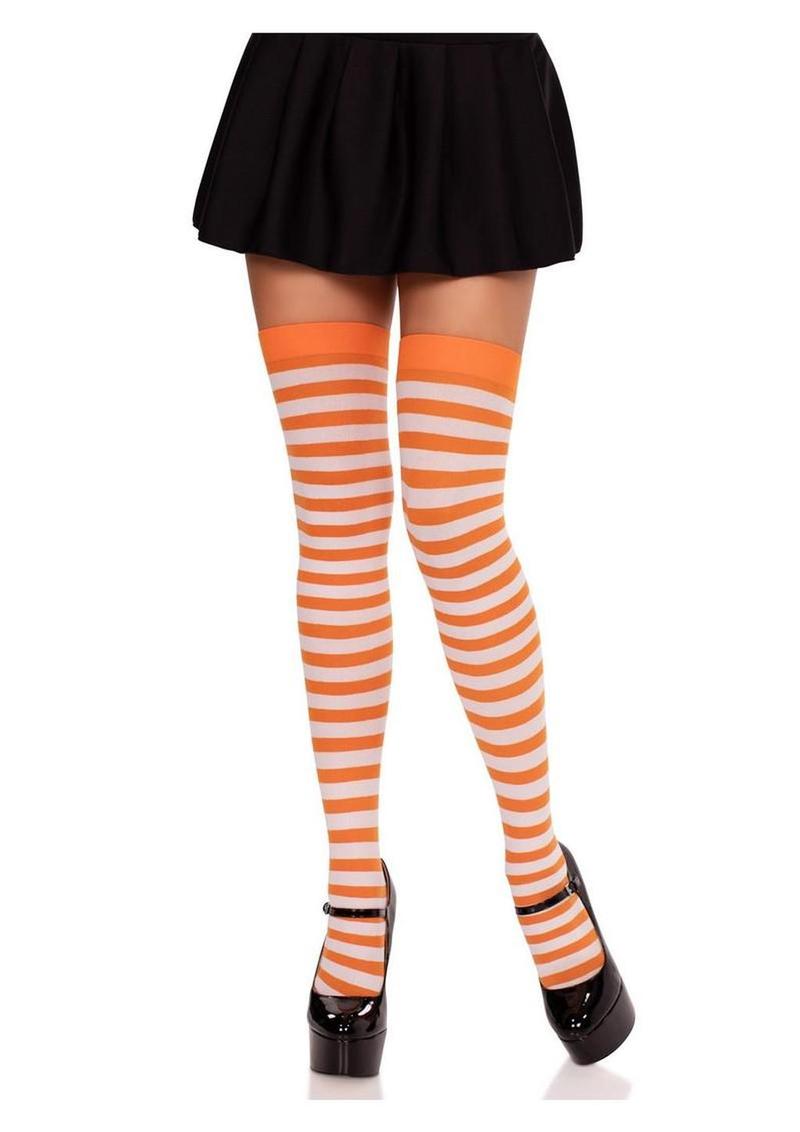 Leg Avenue Nylon Stocking with Stripe