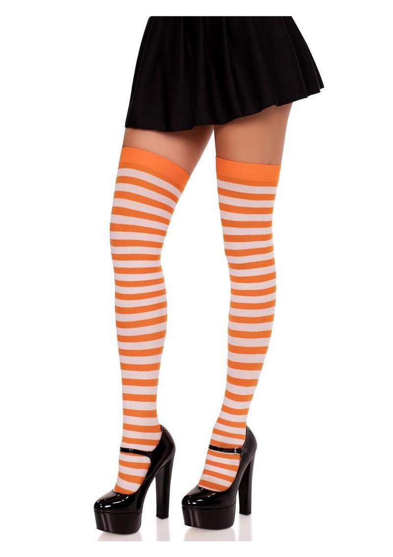 Leg Avenue Nylon Stocking with Stripe