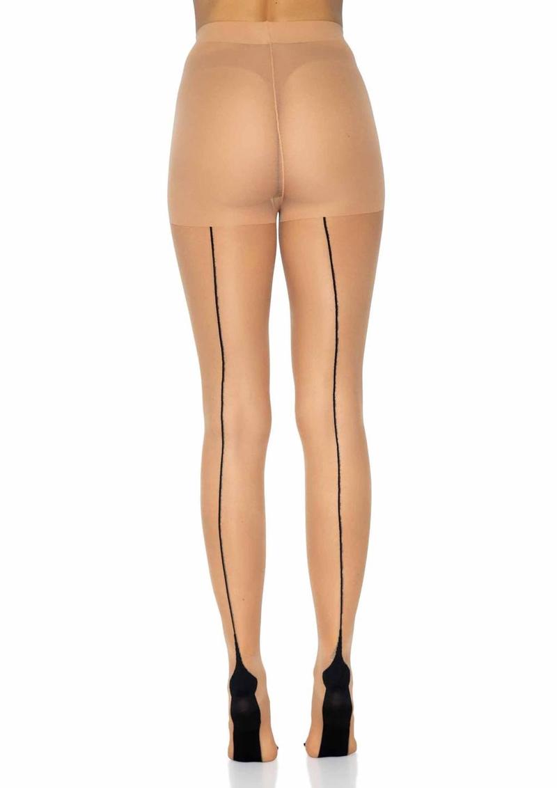 Leg Avenue Spandex Sheer Cuban Heel Backseam Tights