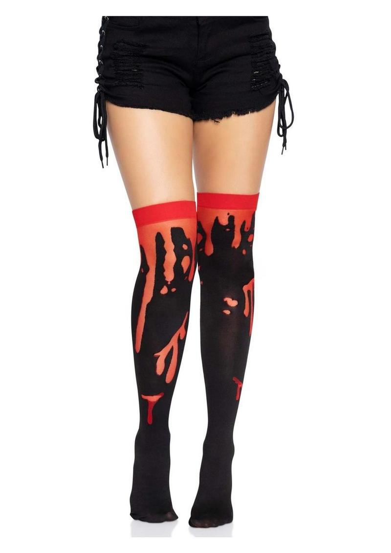 Leg Avenue Splatter Thigh Highs
