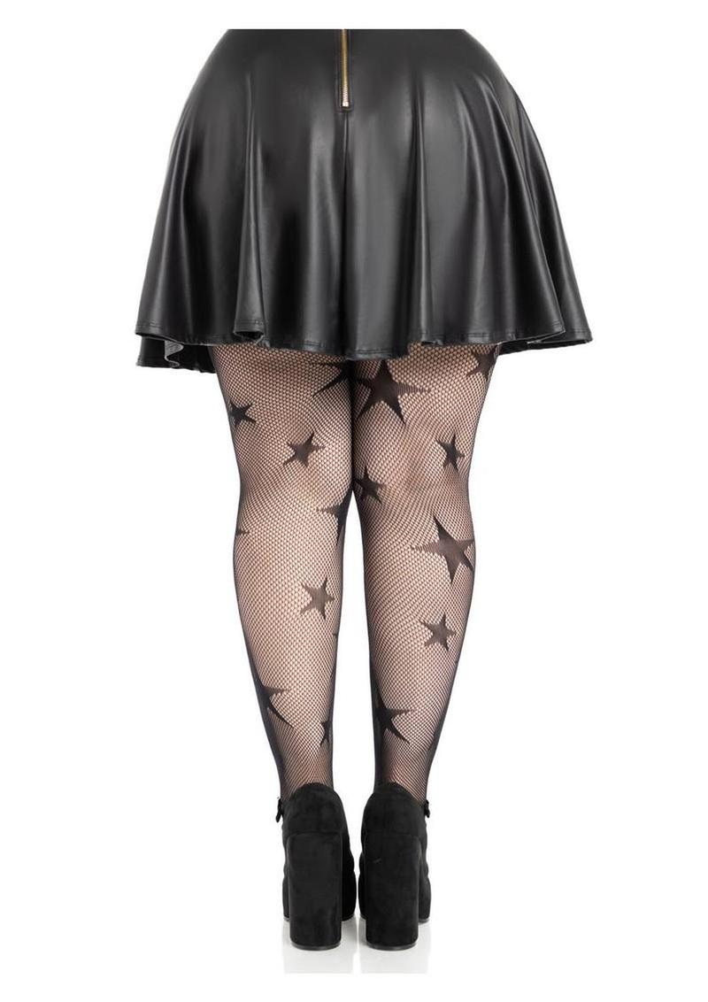 Leg Avenue Star Net Tights - 1x/2x
