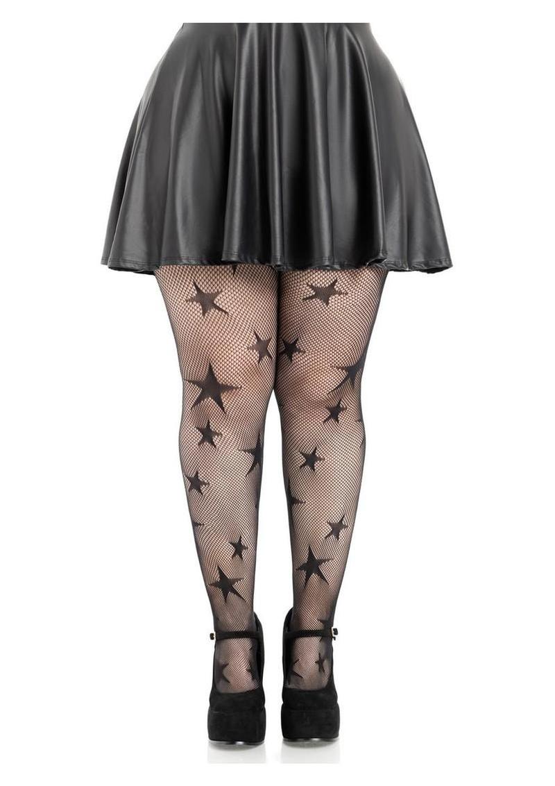 Leg Avenue Star Net Tights - 1x/2x