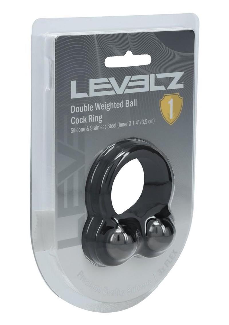 Levelz Liquid Silicone Double Weighted Ball Cock Ring