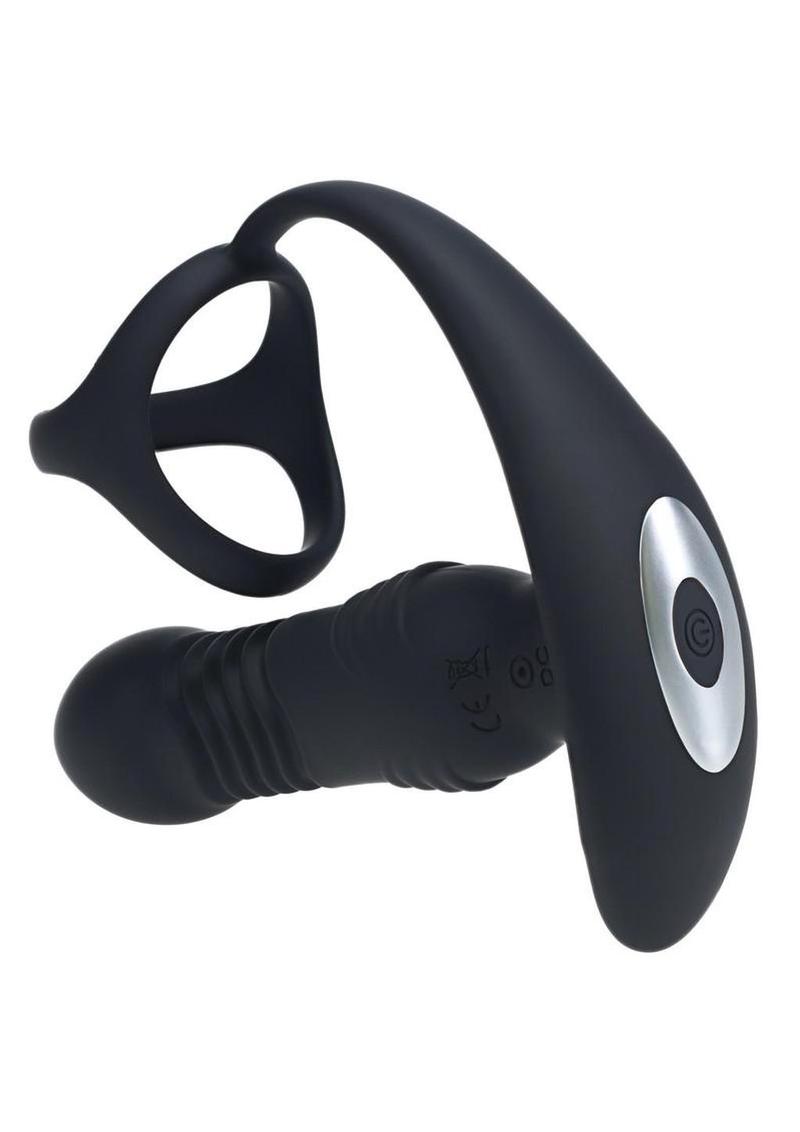 Levelz Vibrating and Thrusting Silicone Rechargeable Prostate Massager with Tri O Cock Ring