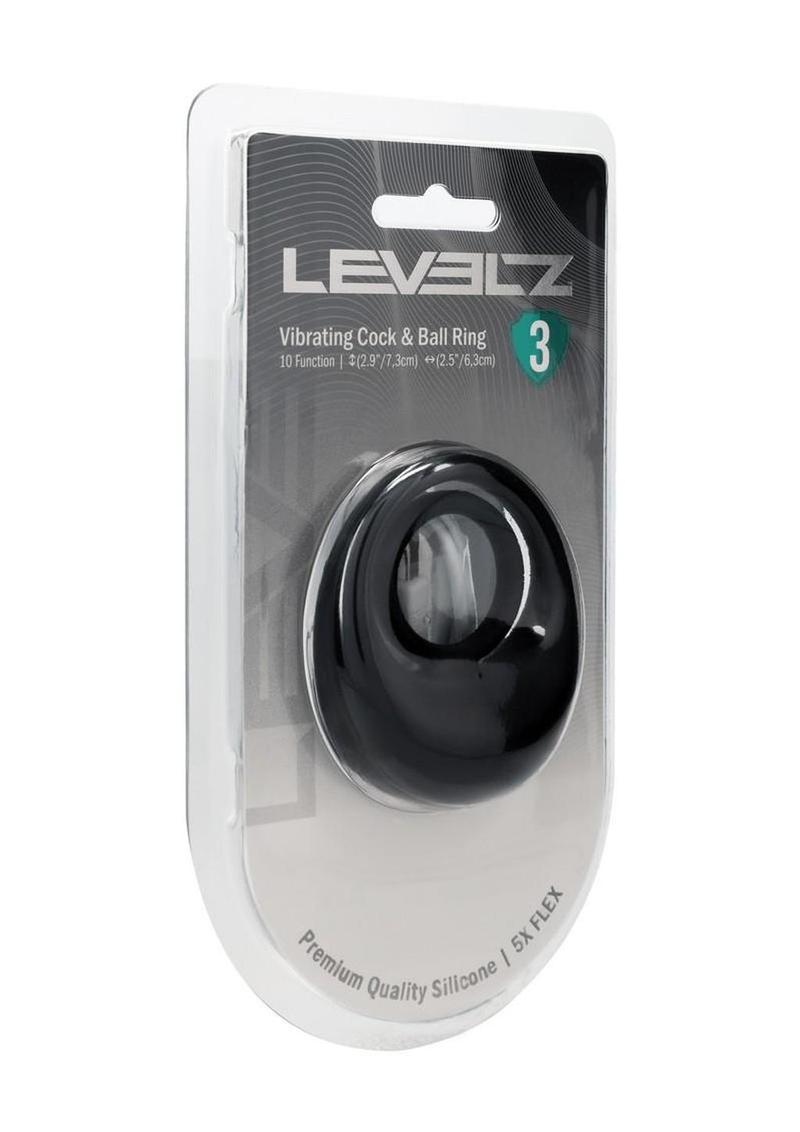 Levelz Vibrating Liquid Silicone Rechargeable Cock and Ball Ring