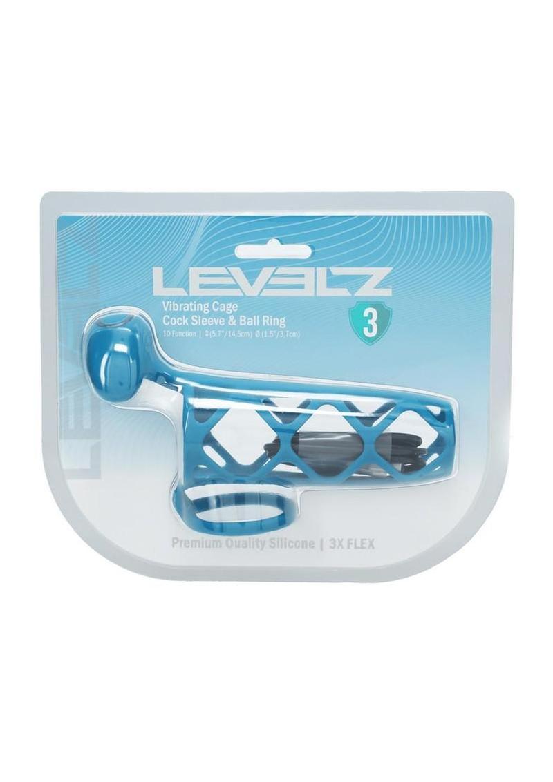 Levelz Vibrating Silicone Rechargeable Cock Cage and Ball Ring