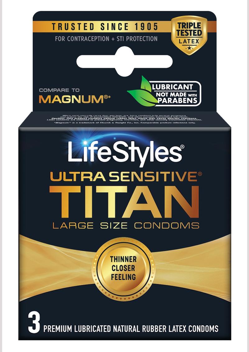 LifeStyles Condom Ultra Sensitive Titan 3 Pack - Extra