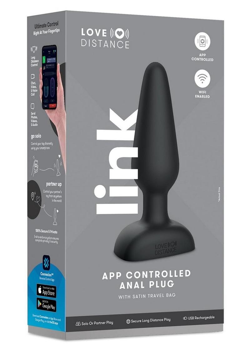 Love Distance Link App Controlled Silicone Rechargeable Anal Plug