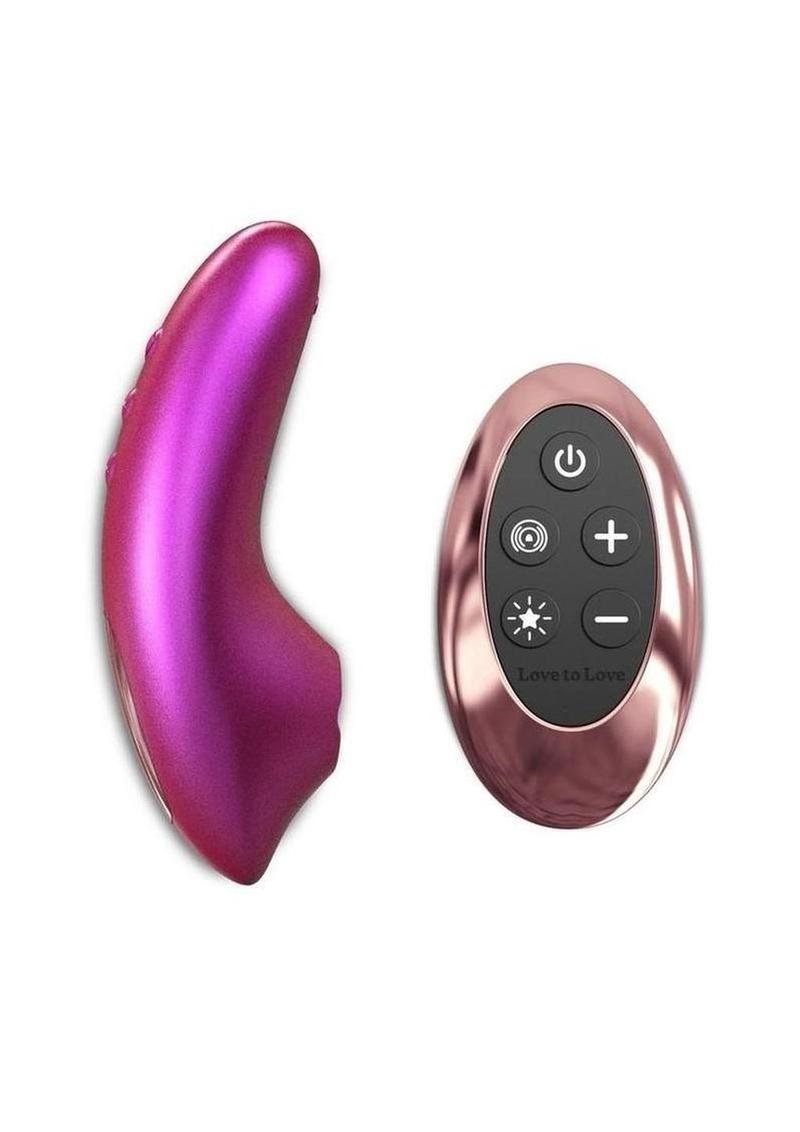 Love to Love Dreamer Silicone Rechargeable Sense Touch Vibrator with Remote - Iridescent