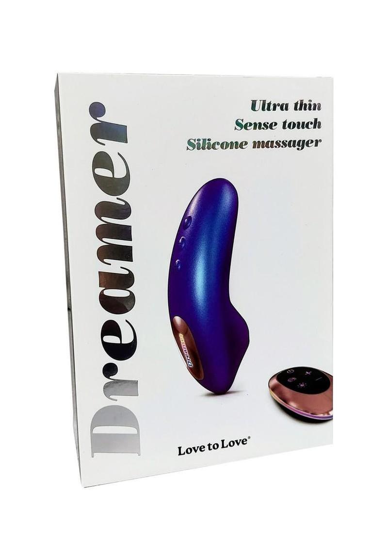 Love to Love Dreamer Silicone Rechargeable Sense Touch Vibrator with Remote - Iridescent Night