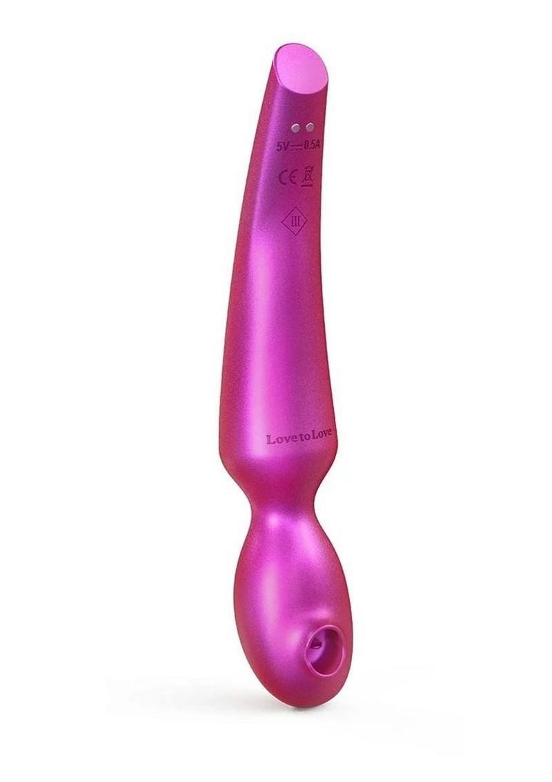 Love to Love Pleaser Silicone Rechargeable Clitoral Stimulator - Iridescent