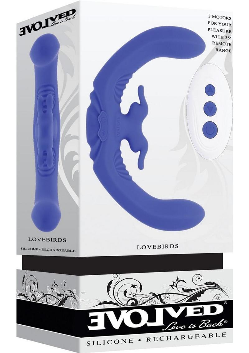 Lovebirds Rechargeable Silicone Dual Vibrator with Remote Control