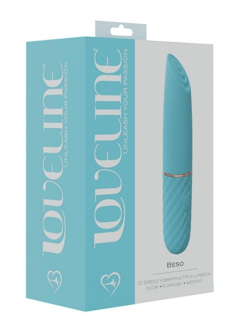 Loveline Beso Silicone Rechargeable 10 Speed Vibrating Mini Lipstick Vibe