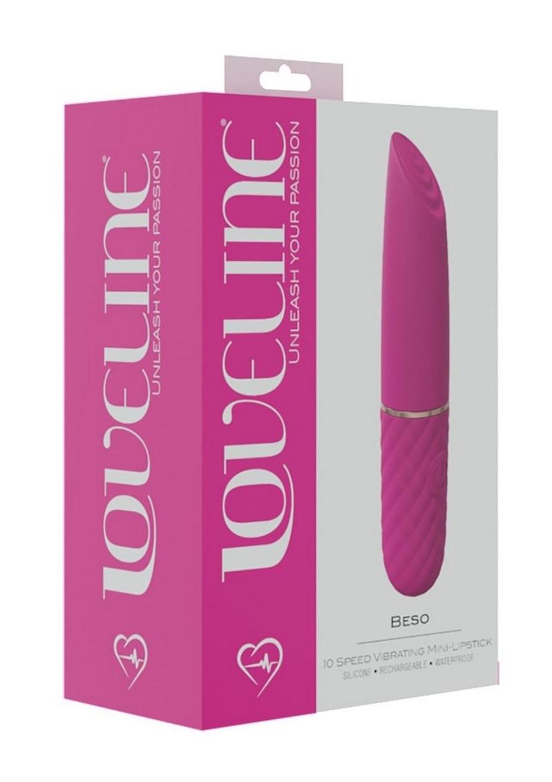 Loveline Beso Silicone Rechargeable 10 Speed Vibrating Mini Lipstick Vibe