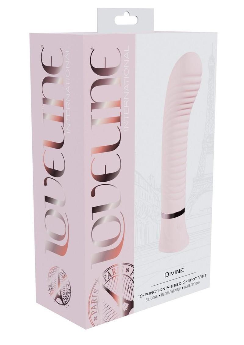 Loveline Divine 10 Function Rechargeable Silicone Ribbed G-Spot Vibrator