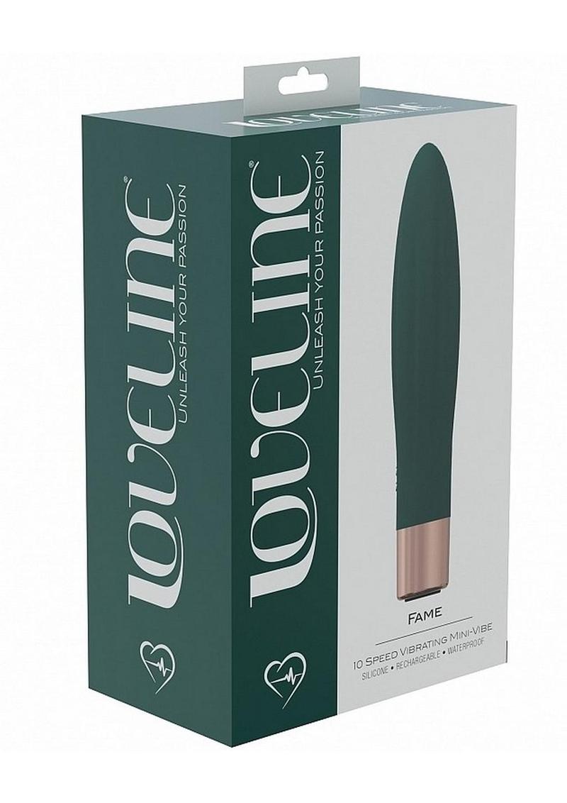 Loveline Fame Silicone Rechargeable 10 Speed Mini Vibrator - Forest