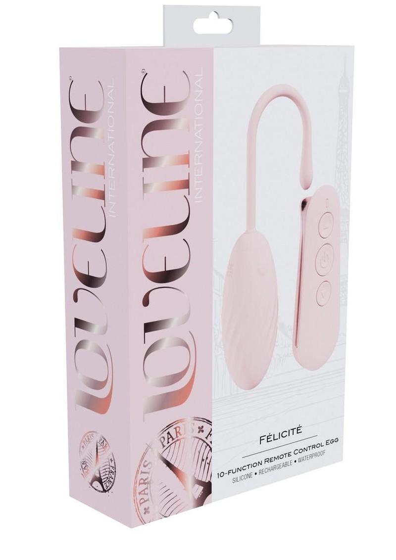Loveline Felicite 10 Function Silicone Rechargeable Egg Vibe with Remote Control