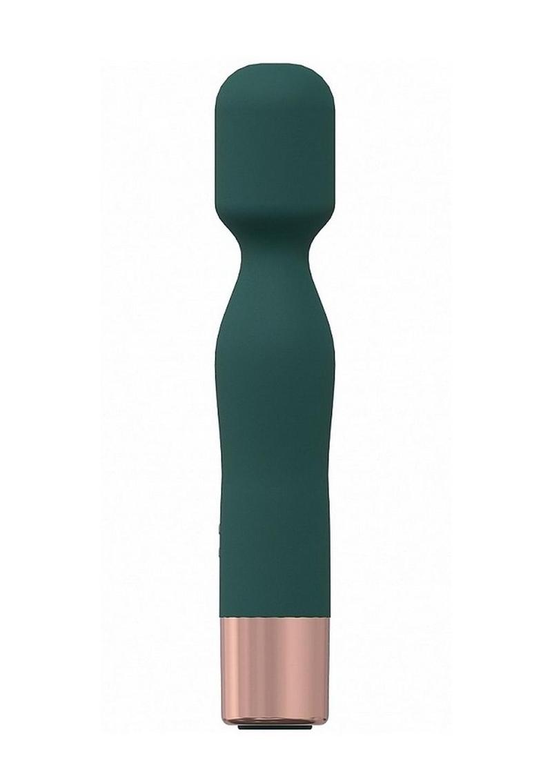 Loveline Glamour Silicone Rechargeable 10 Speed Mini Wand - Forest