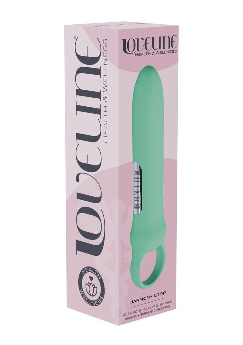 Loveline Harmony Loop Grip Vibe Ergonomic 10 Function Silicone Bullet Massager