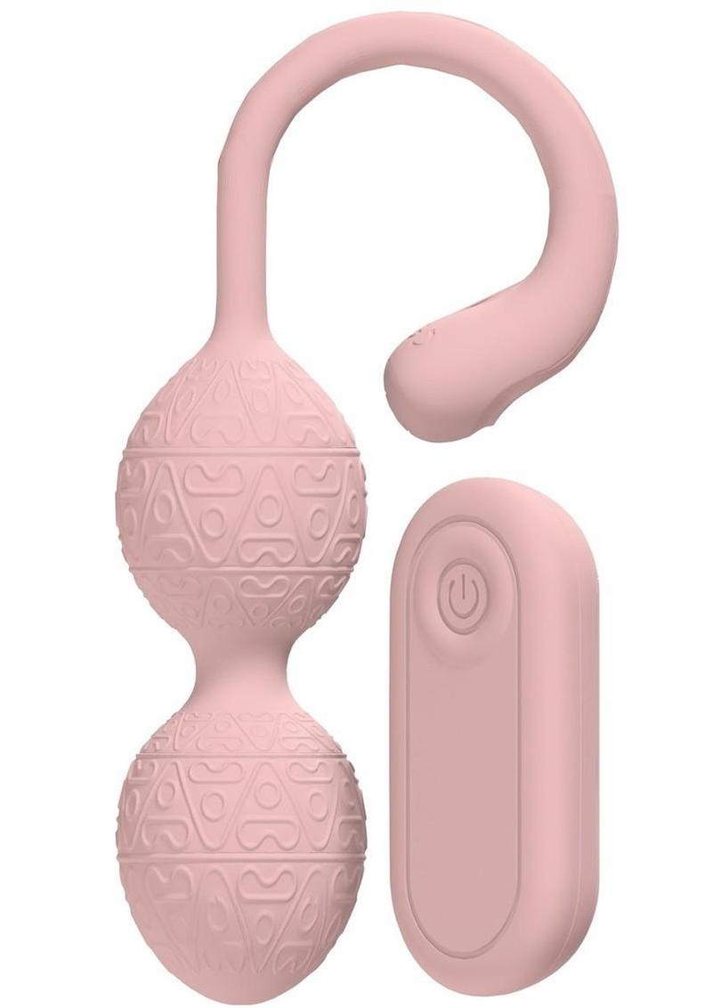 Loveline Pelvifit Beads 10 Function Vibrating Rechargeable Silicone Kegel Vibe with Remote Control