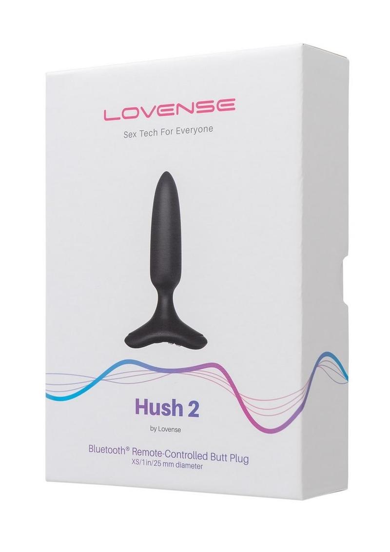 Lovense Hush 2 Rechargeable App Compatible Silicone Vibrating Anal Plug
