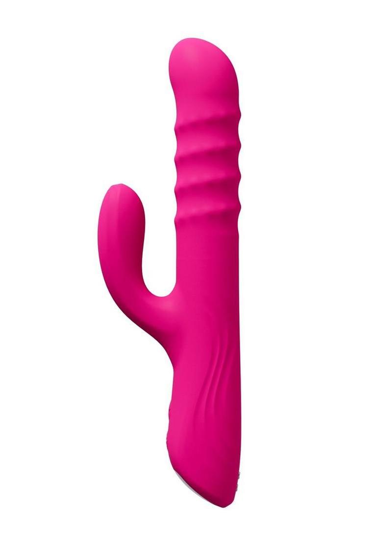 Velvo Rotating Vibrating 3-In-1 Rechargeable Bluetooth App Compatible Rabbit Vibrator