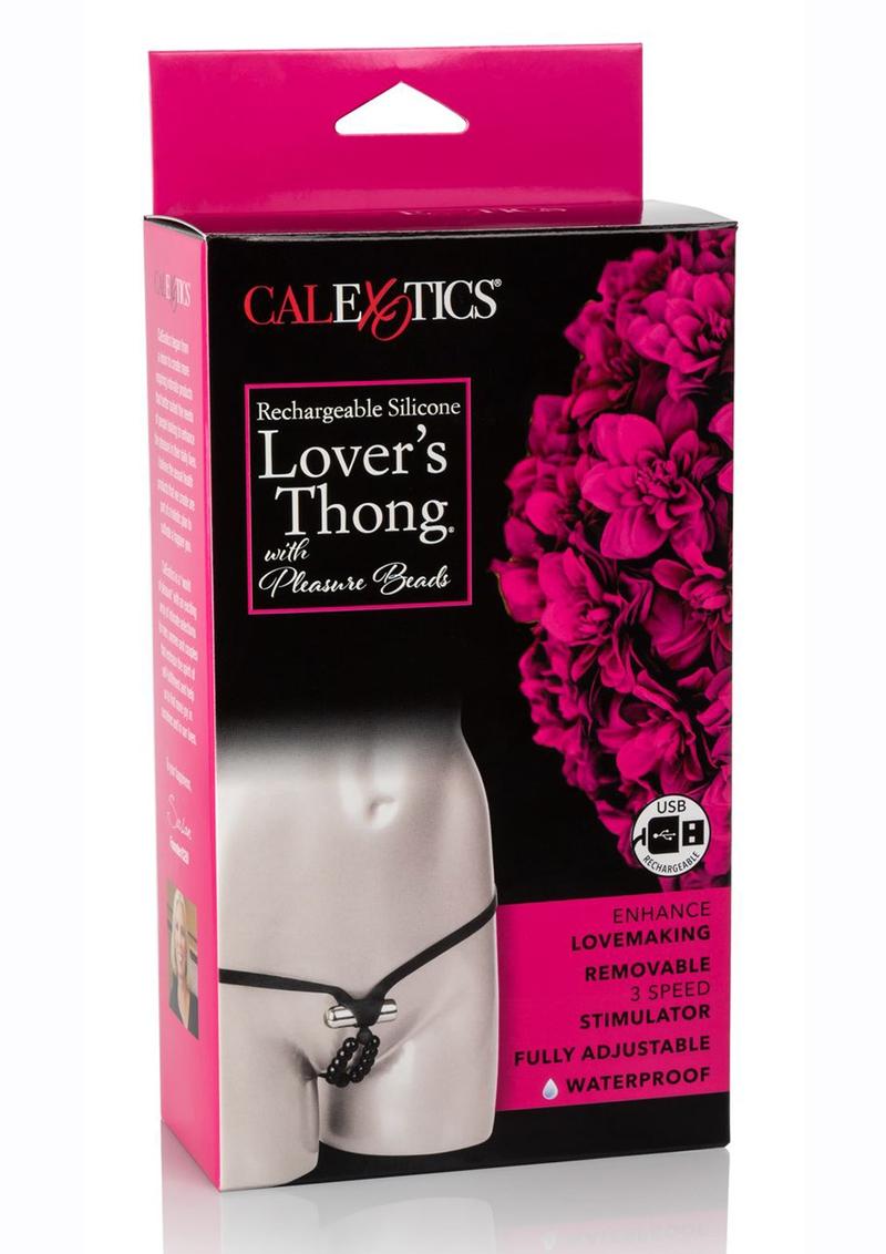 Lover's Vibrating Thong Panty Vibe with Pleasure Beads