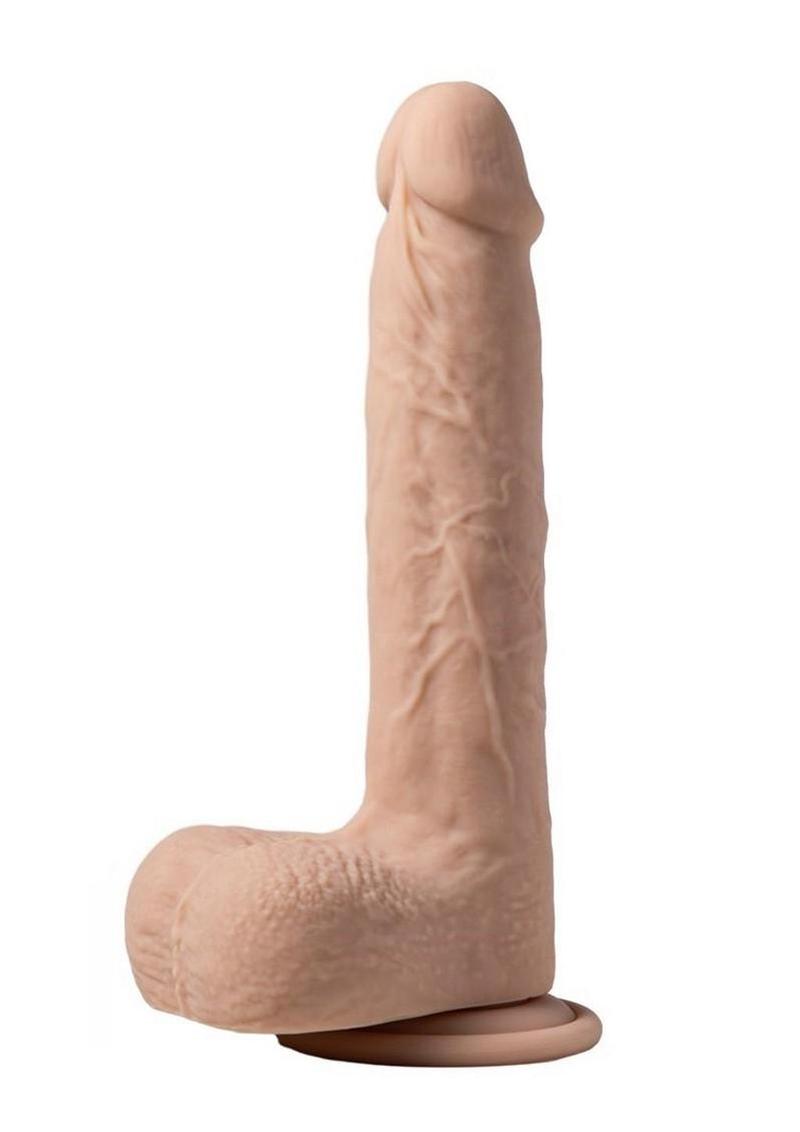 Luis App Controlled Real Thrusting Rechargeable Silicone Dildo with Clit Licker