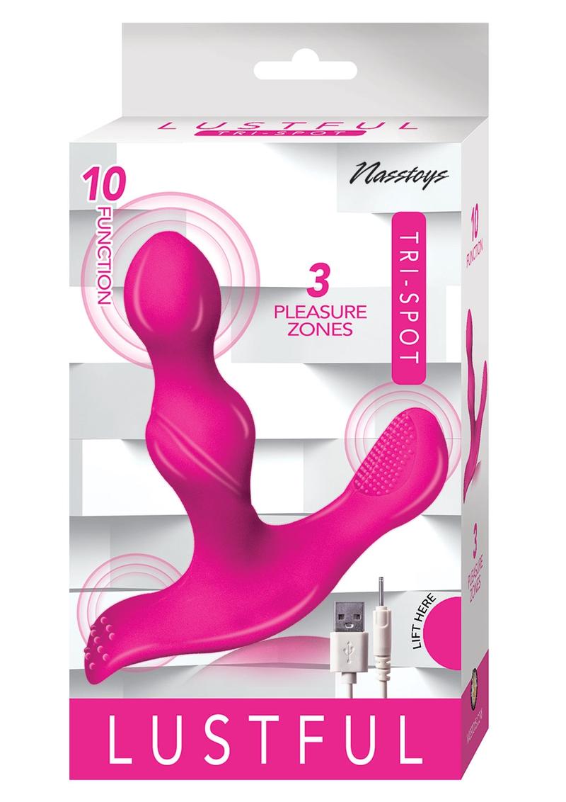 Lustful Tri-Spot Silicone Rechargeable Vibrator