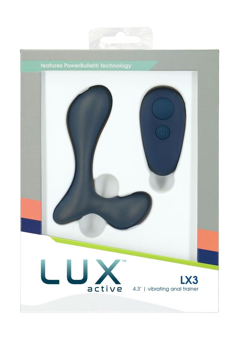 Lux Active Lx3 Silicone Rechargeable Anal Trainer with Bullet and Remote Control