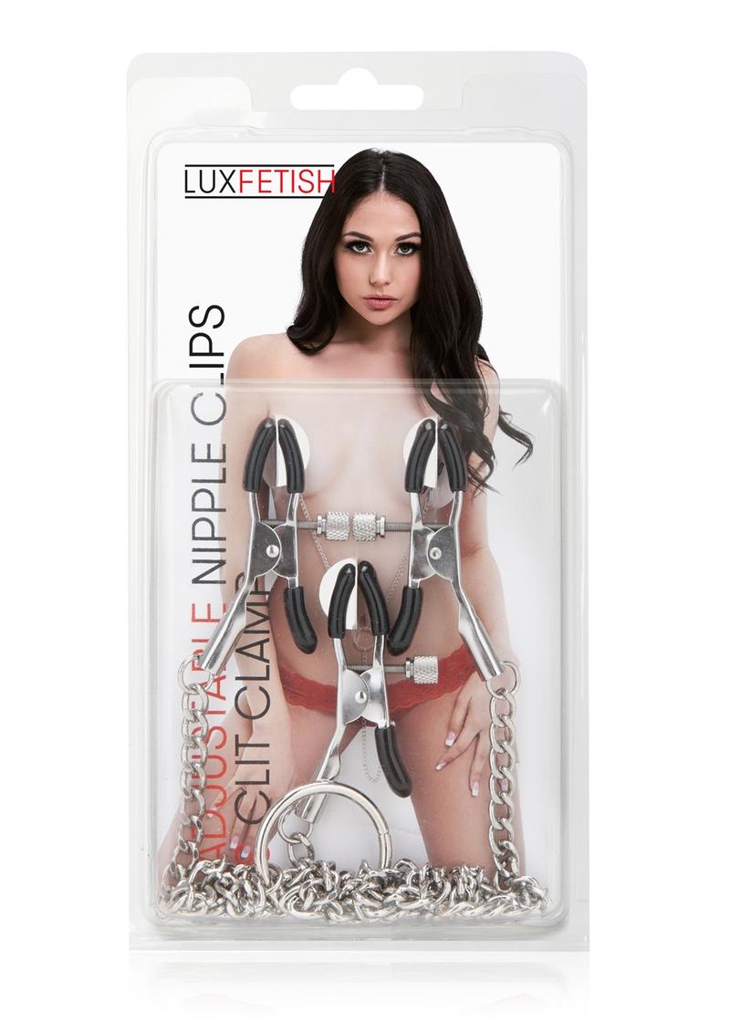 Lux Fetish Adjustable Nipple and Clitoral Clamps