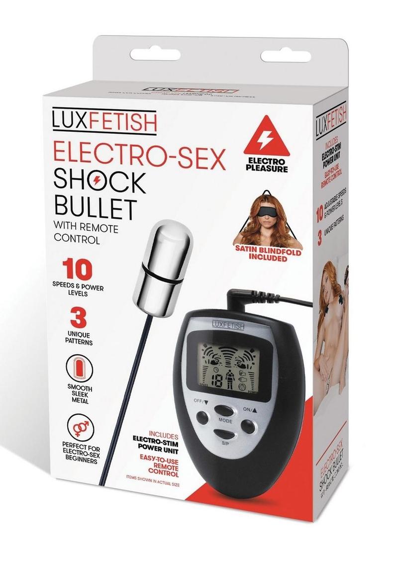 Lux Fetish Electro Sex Shock Bullet with Remote Control