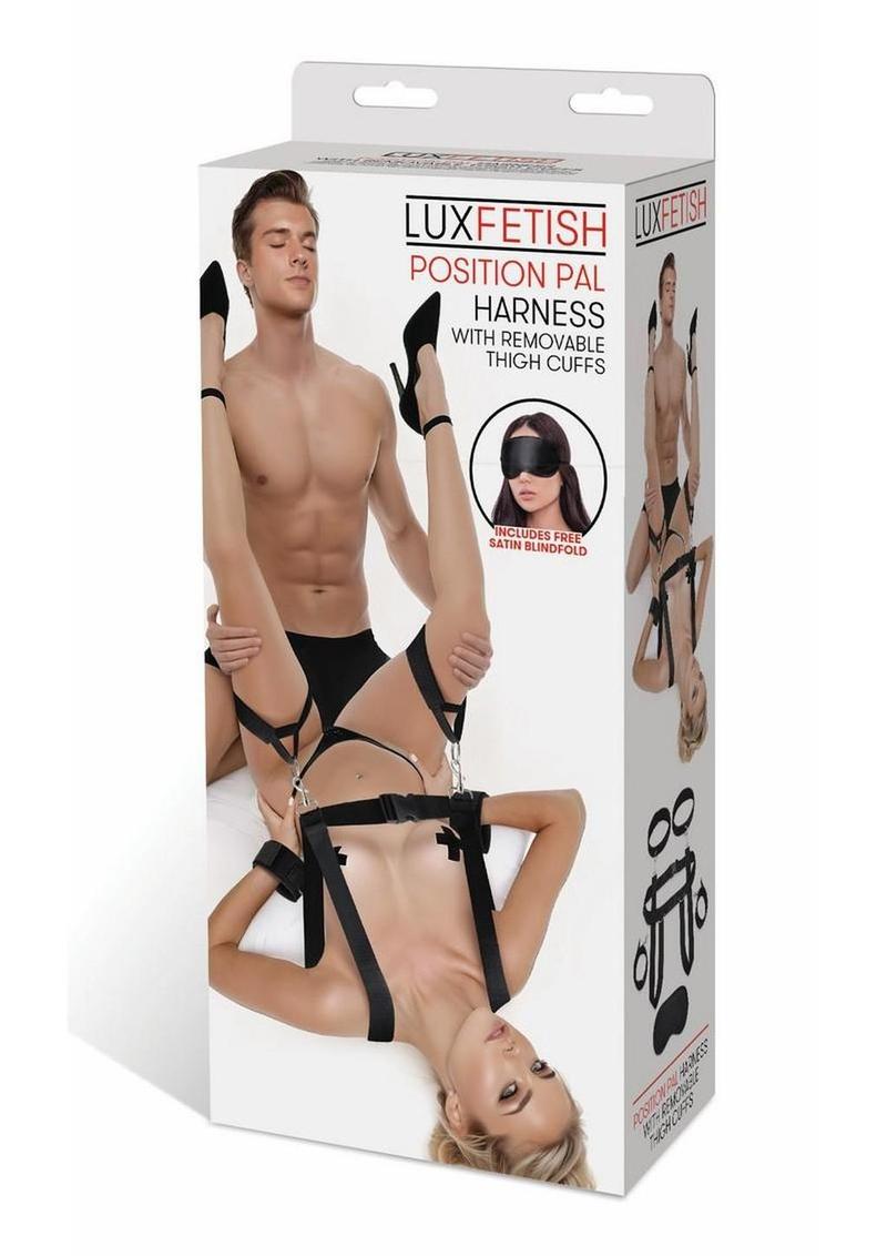 Lux Fetish Position Pal Harness with Removable Thigh Cuffs