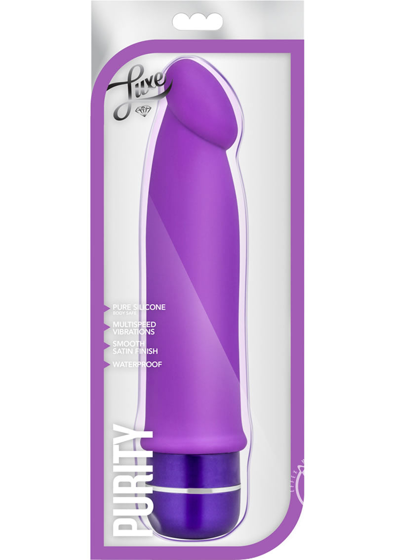 Luxe Purity Silicone Vibrating Dildo