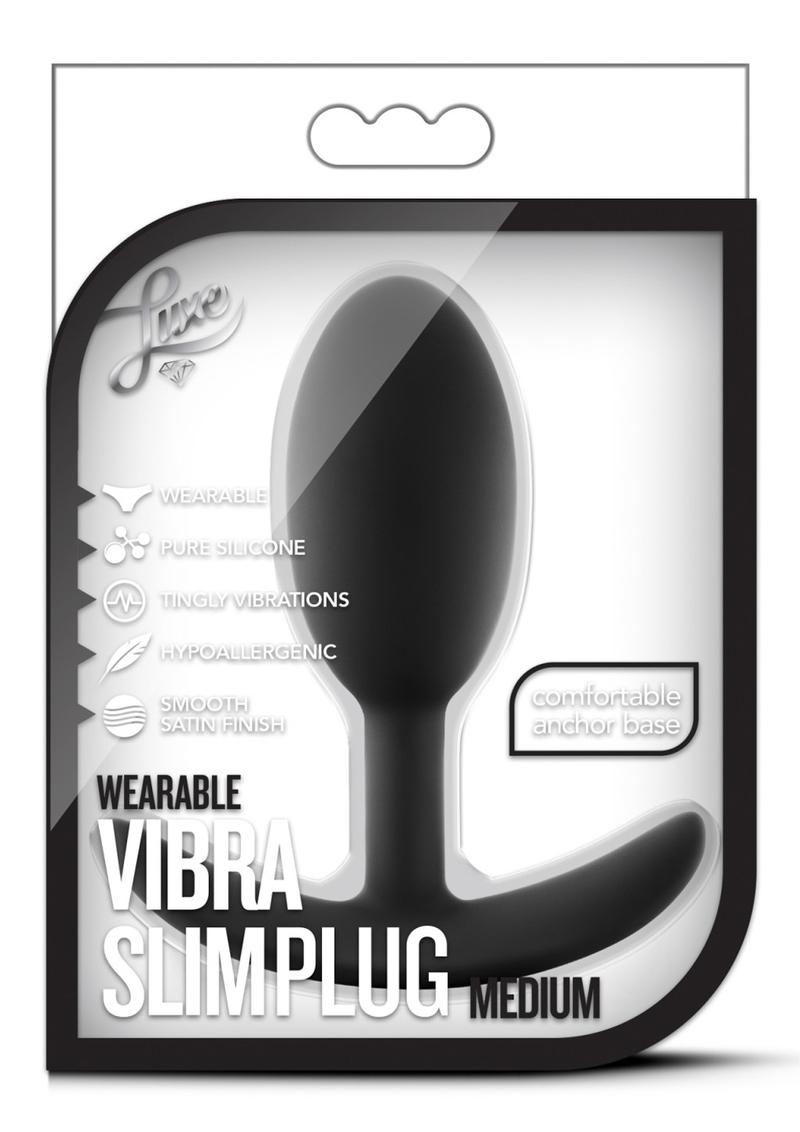 Luxe Wearable Vibra Slim Plug Silicone Butt Plug