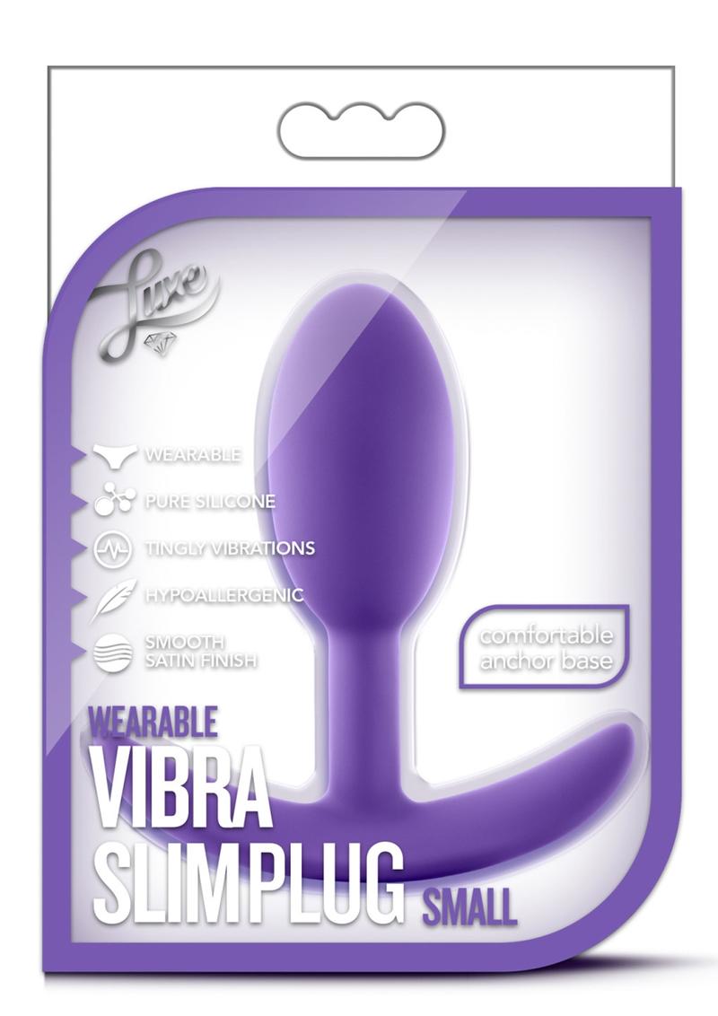 Luxe Wearable Vibra Slim Plug Silicone Butt Plug
