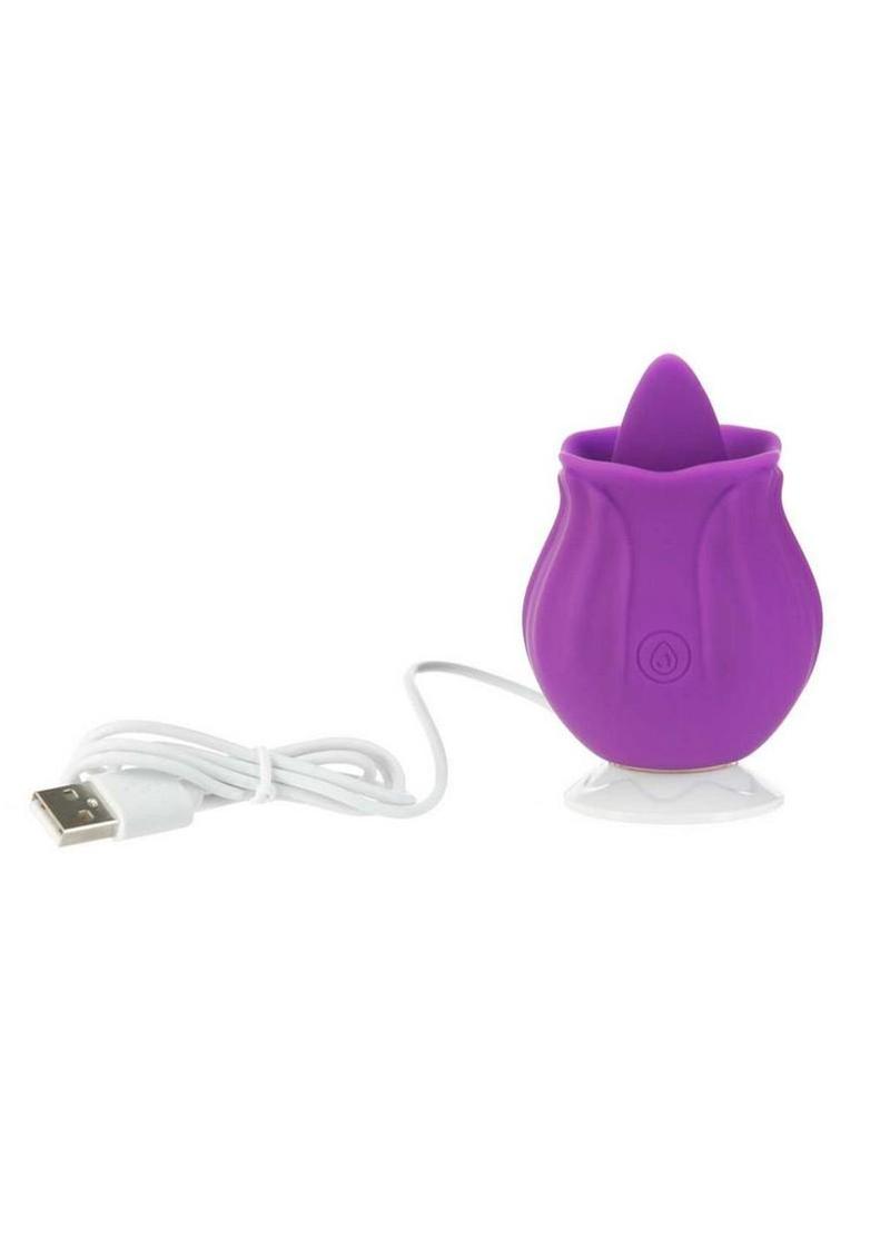 M'lady Flickering Tongue and Vibrating Silicone Rechargeable Clitoral Stimulator