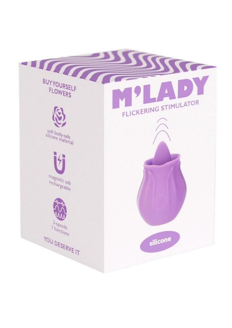 M'lady Flickering Tongue and Vibrating Silicone Rechargeable Clitoral Stimulator