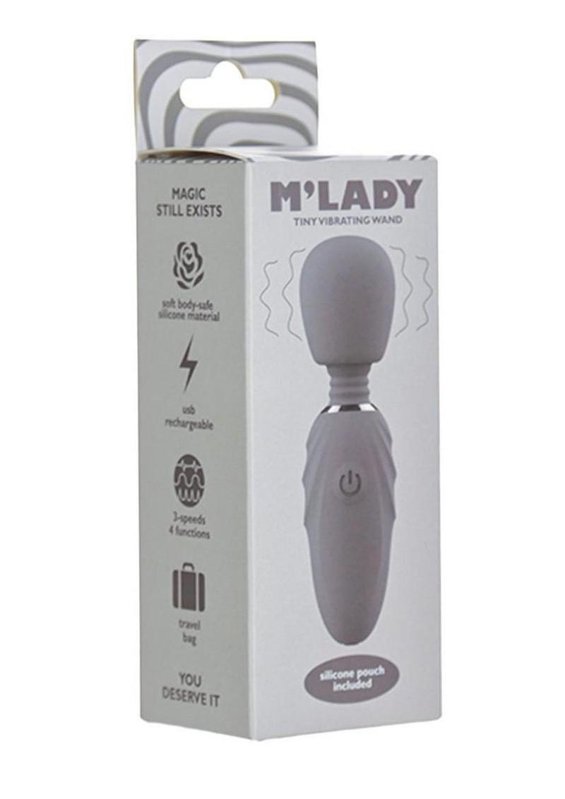 M'lady Rechargeable Silicone Tiny Vibrating Wand