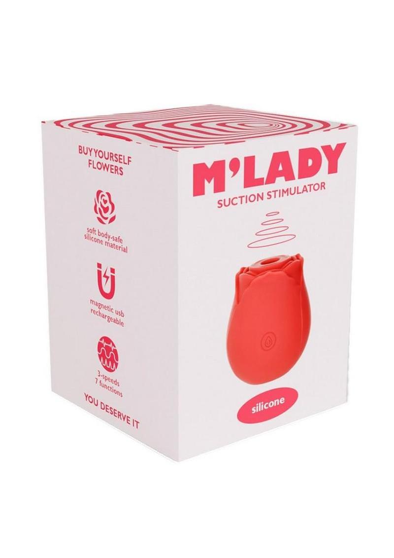 M'lady Rose Silicone Rechargeable Clitoral Suction Stimulator