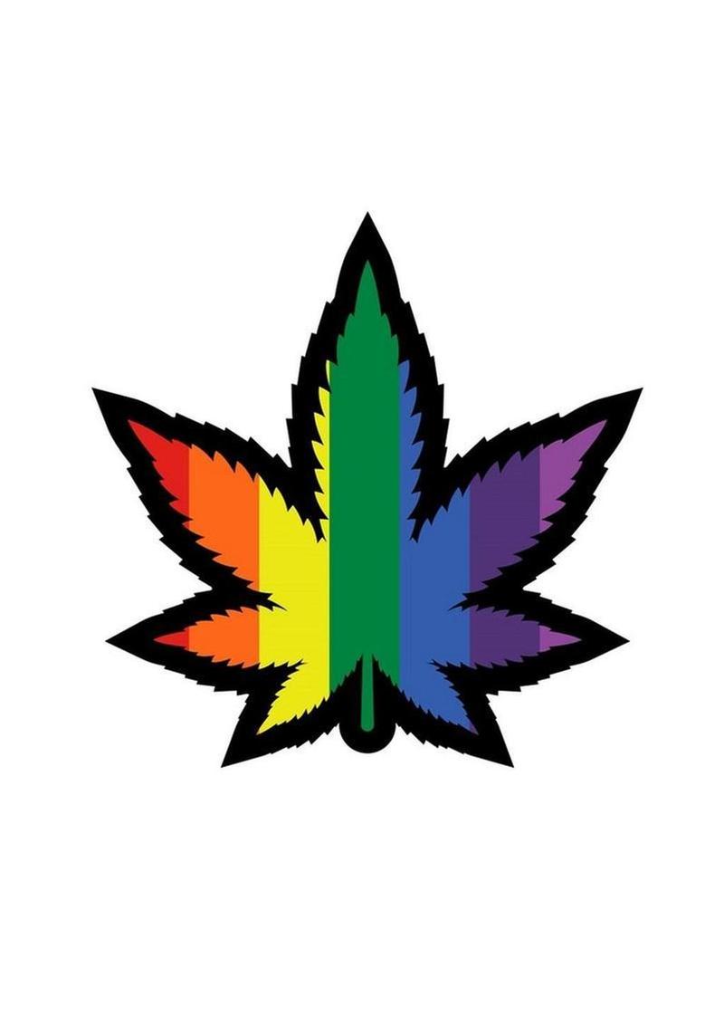 Marijuana Leaf Rainbow Enamel Pin