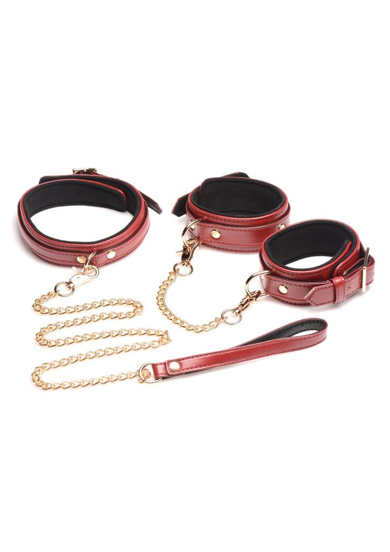 Master Series Bondage Set Cuffs, Collar, and Leash