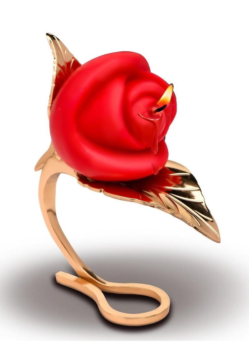 Master Series Burning Passion Rose Candle with Holder