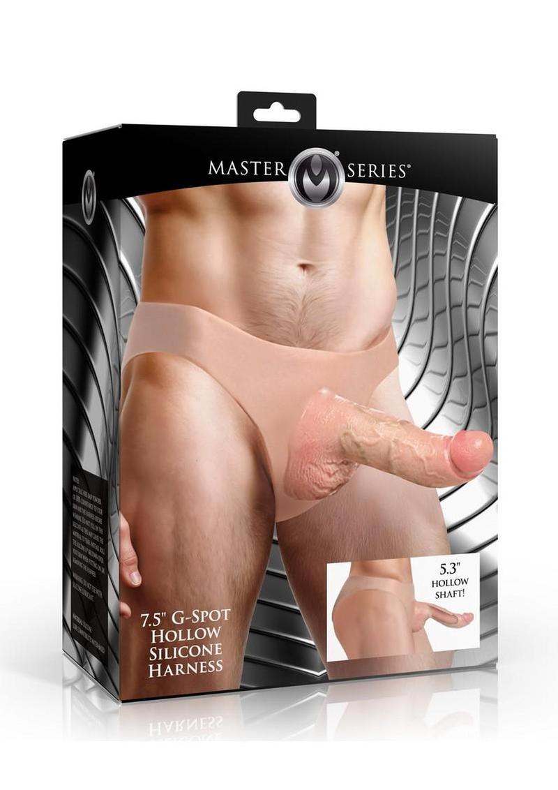 Master Series Curved Hollow Silicone Strap-On