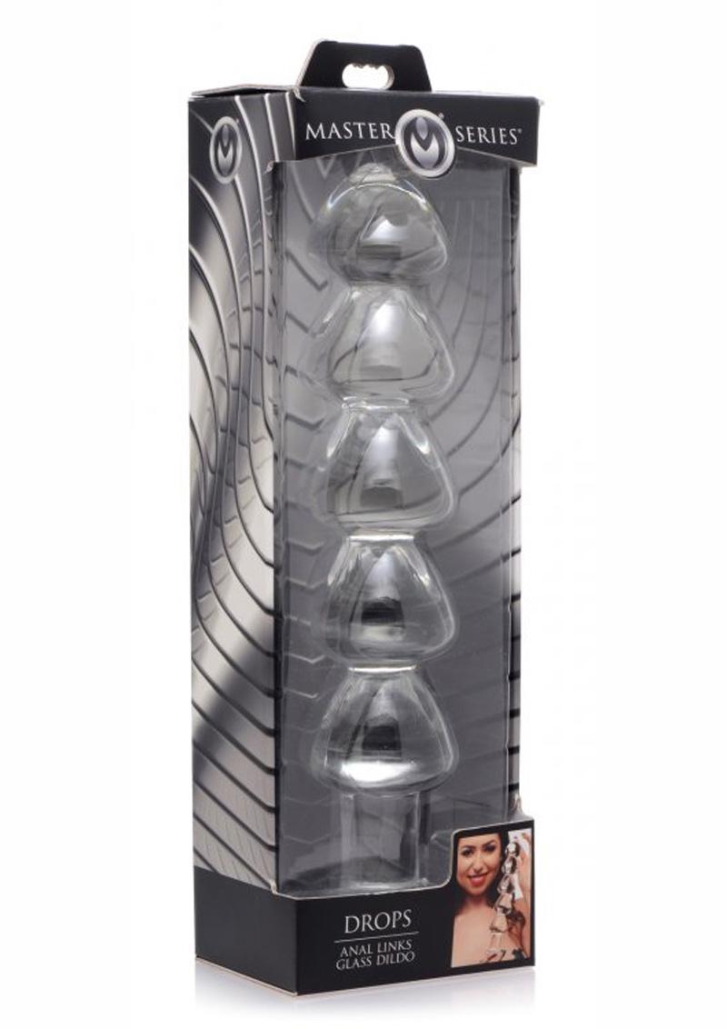 Master Series Drops Anal Links Glass Dildo