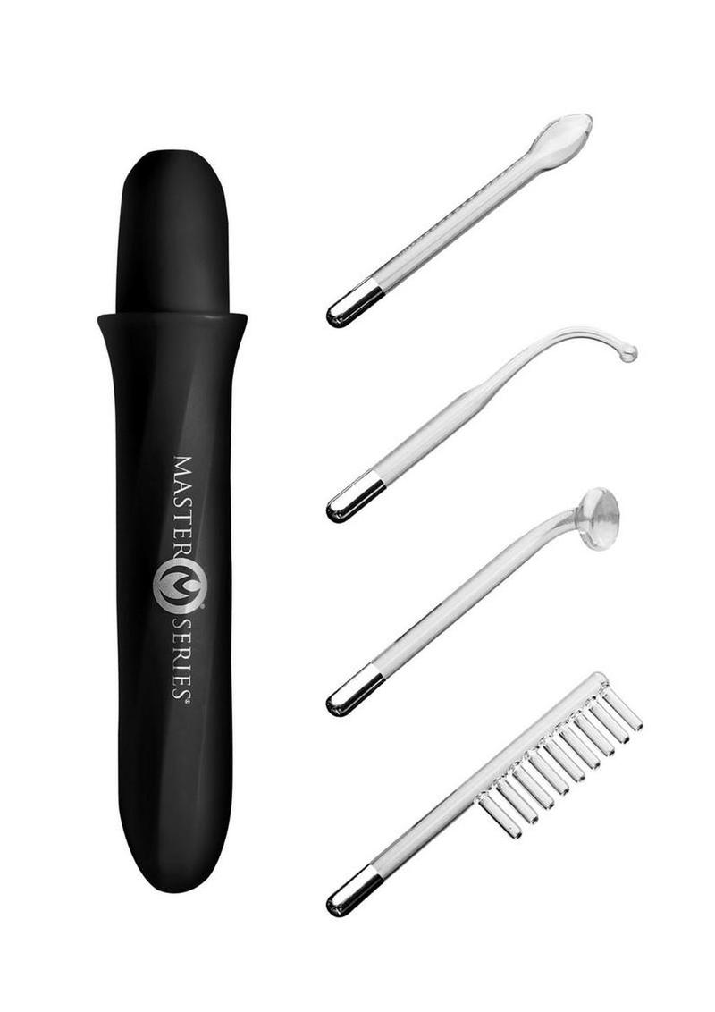 Master Series Elektrawand Rechargeable E-Stim Wand with Attachments